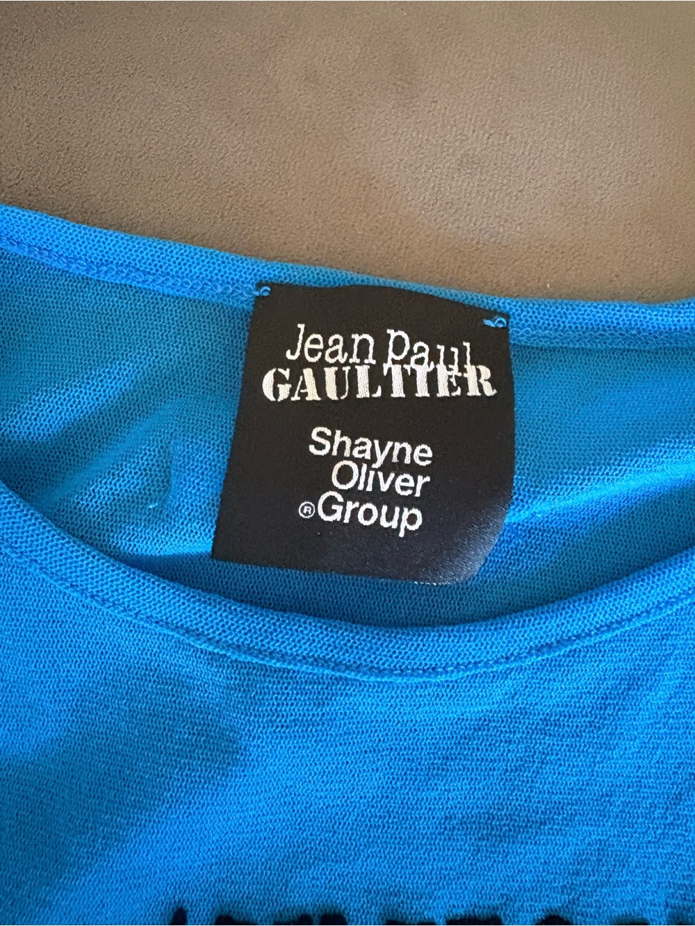 Jean Paul Gaultier x Shayne Oliver Blue Earth Mesh Tank Top JPG size 8 , medium